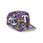 Texas Rangers Day of the Dead Skull & Roses 9FIFTY A-Frame Snapback