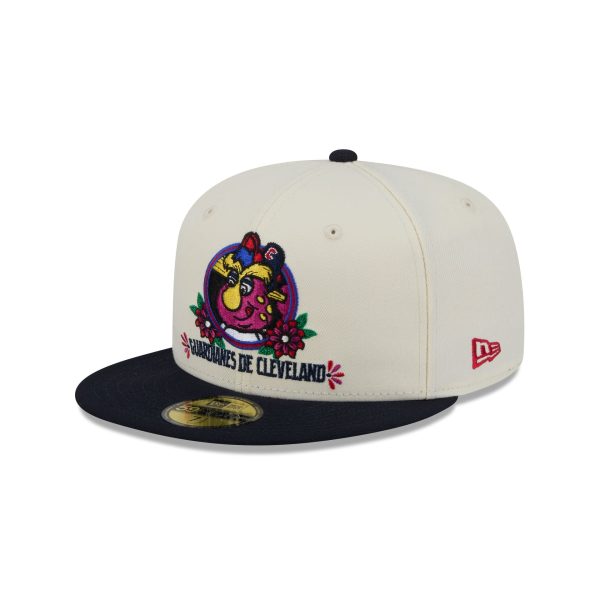 Cleveland Guardians Day of the Dead Sugar Skull Mascot 59FIFTY Fitted Hat