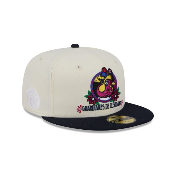Cleveland Guardians Day of the Dead Sugar Skull Mascot 59FIFTY Fitted Hat