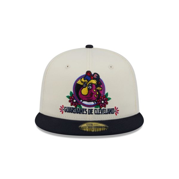 Cleveland Guardians Day of the Dead Sugar Skull Mascot 59FIFTY Fitted Hat