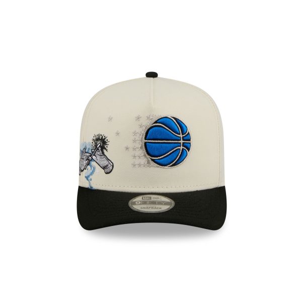 Orlando Magic 1989-1999 Hardwood Classics Chrome White 9FIFTY A-Frame Snapback Hat