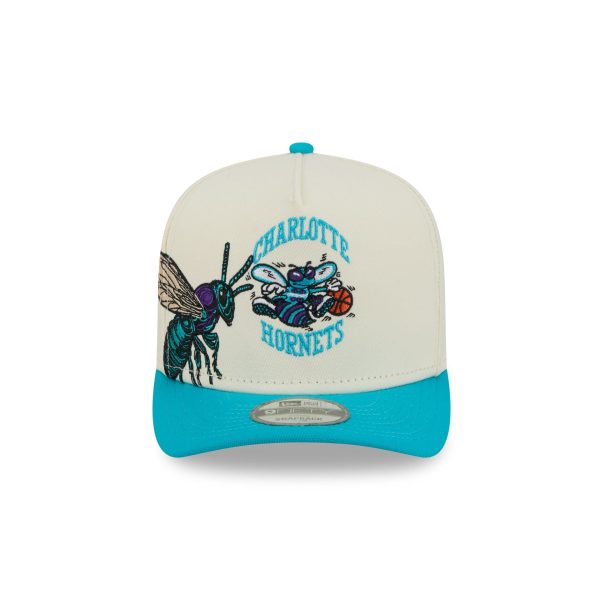 Charlotte Hornets 1988-2002 Hardwood Classics Chrome White 9FIFTY A-Frame Snapback Hat