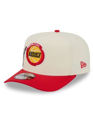 Houston Rockets 1972-1994 Hardwood Classics Chrome White 9FIFTY A-Frame Snapback Hat