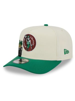 Boston Celtics 1968-1977 Hardwood Classics Chrome White 9FIFTY A-Frame Snapback Hat