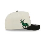 Milwaukee Bucks 1968-1992 Hardwood Classics Chrome White 9FIFTY A-Frame Snapback Hat
