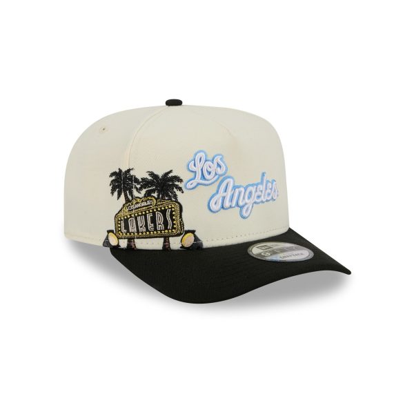 Los Angeles Lakers 1976-2000 Hardwood Classics Chrome White 9FIFTY A-Frame Snapback Hat