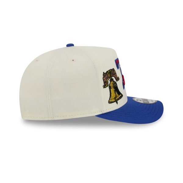 Philadelphia 76ers 1963-1976 Hardwood Classics Chrome White 9FIFTY A-Frame Snapback Hat