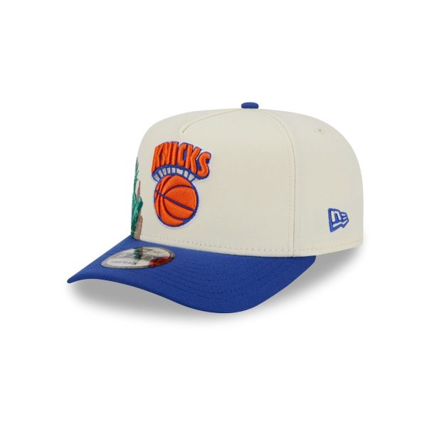 New York Knicks 1946-1963 Hardwood Classics Chrome White 9FIFTY A-Frame Snapback Hat