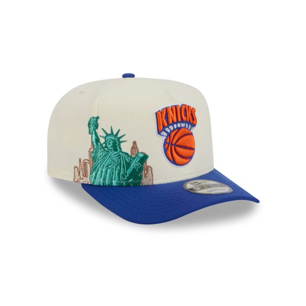 New York Knicks 1946-1963 Hardwood Classics Chrome White 9FIFTY A-Frame Snapback Hat