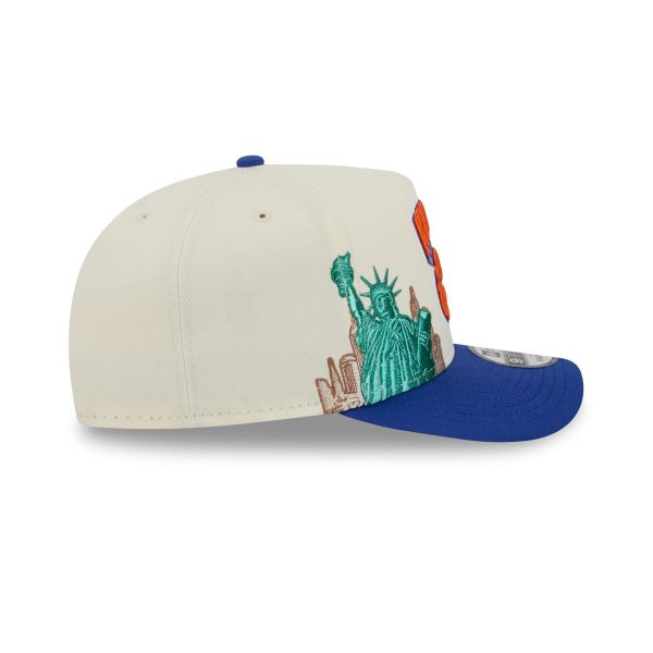 New York Knicks 1946-1963 Hardwood Classics Chrome White 9FIFTY A-Frame Snapback Hat