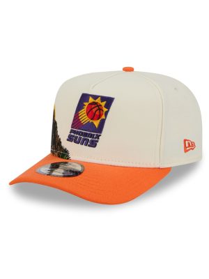 Phoenix Suns 1968-1991 Hardwood Classics Chrome White 9FIFTY A-Frame Snapback Hat