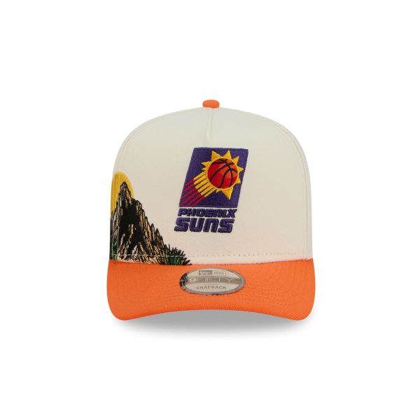 Phoenix Suns 1968-1991 Hardwood Classics Chrome White 9FIFTY A-Frame Snapback Hat