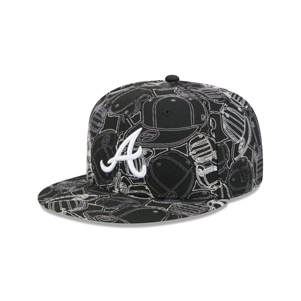 Atlanta Braves Cap Scramble 59FIFTY Fitted Hat