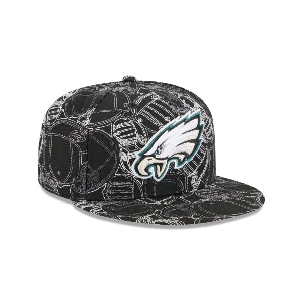 Philadelphia Eagles Cap Scramble 59FIFTY Fitted Hat