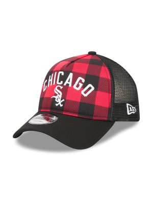 Chicago White Sox Evergreen Check 9FORTY A-Frame Trucker Hat