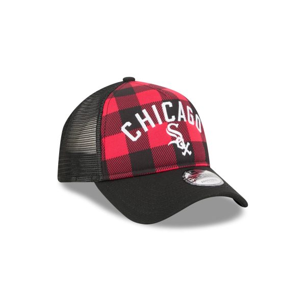 Chicago White Sox Evergreen Check 9FORTY A-Frame Trucker Hat
