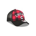 Chicago Cubs Evergreen Check 9FORTY A-Frame Trucker Hat