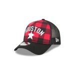 Houston Astros Evergreen Check 9FORTY A-Frame Trucker Hat