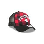 Houston Astros Evergreen Check 9FORTY A-Frame Trucker Hat