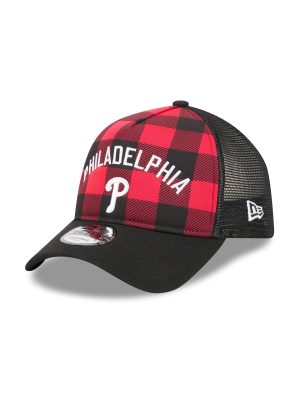 Philadelphia Phillies Evergreen Check 9FORTY A-Frame Trucker Hat