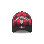 San Francisco Giants Evergreen Check 9FORTY A-Frame Trucker Hat