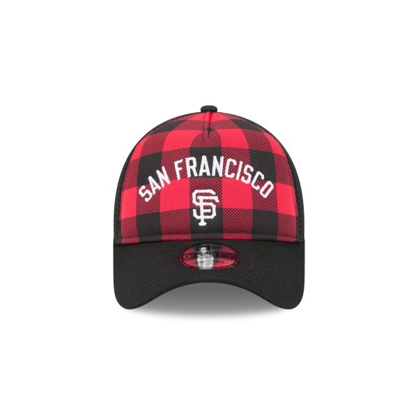 San Francisco Giants Evergreen Check 9FORTY A-Frame Trucker Hat