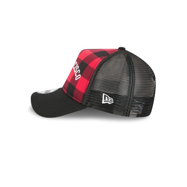 San Francisco Giants Evergreen Check 9FORTY A-Frame Trucker Hat