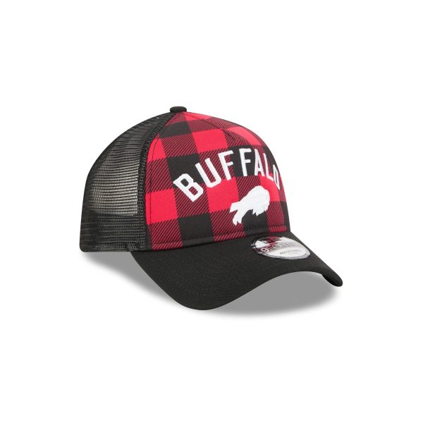 Buffalo Bills Evergreen Check 9FORTY A-Frame Trucker Hat
