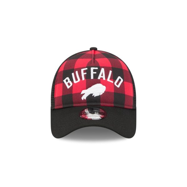 Buffalo Bills Evergreen Check 9FORTY A-Frame Trucker Hat