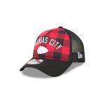 Kansas City Chiefs Evergreen Check 9FORTY A-Frame Trucker Hat