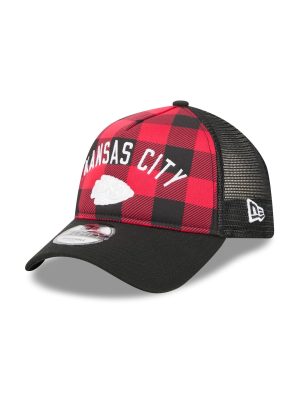 Kansas City Chiefs Evergreen Check 9FORTY A-Frame Trucker Hat