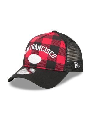 San Francisco 49ers Evergreen Check 9FORTY A-Frame Trucker Hat