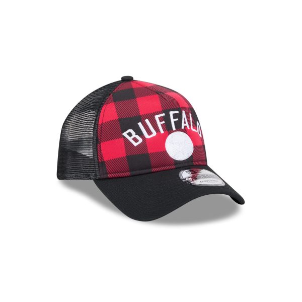 Buffalo Sabres Evergreen Check 9FORTY A-Frame Trucker Hat