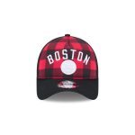 Boston Bruins Evergreen Check 9FORTY A-Frame Trucker Hat
