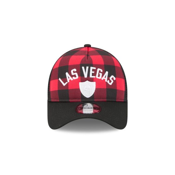 Las Vegas Raiders Evergreen Check 9FORTY A-Frame Trucker Hat