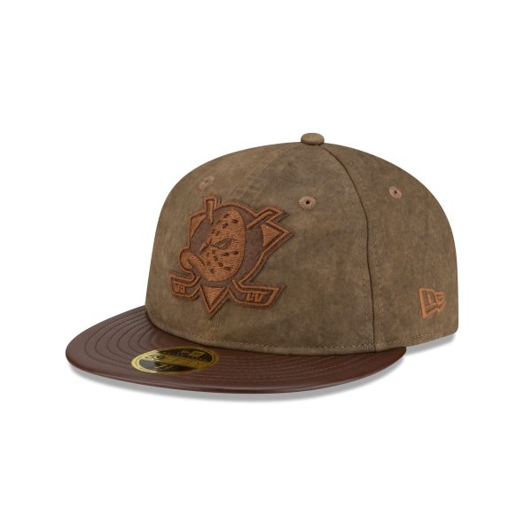 Anaheim Ducks Utility Linen Retro Crown 59FIFTY Fitted Hat
