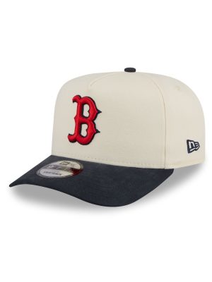 Boston Red Sox Cotton Brush Chrome Pre-Curve 9FIFTY A-Frame Snapback Hat