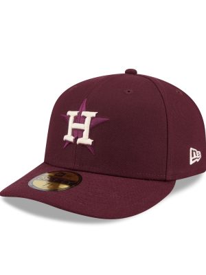 Houston Astros Maroon Pre-Curve 59FIFTY Fitted Hat