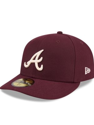 Atlanta Braves Maroon Pre-Curve 59FIFTY Fitted Hat