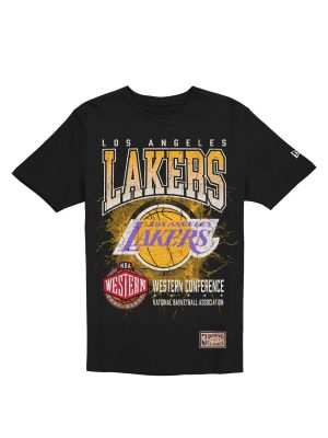 Los Angeles Lakers 1976-2000 Hardwood Classics Black T-Shirt