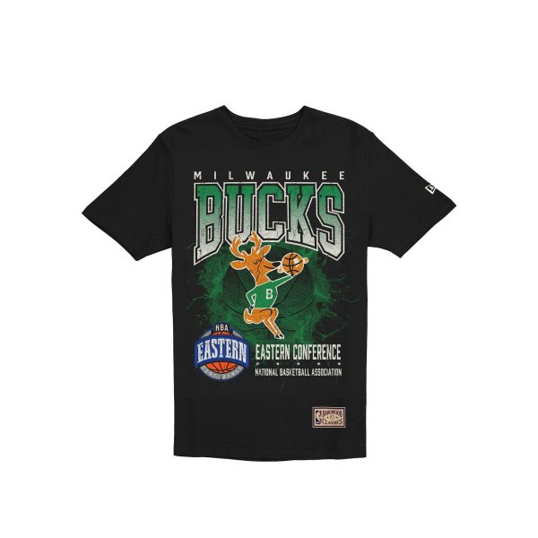 Milwaukee Bucks 1968-1992 Hardwood Classics Black T-Shirt