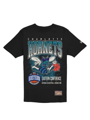 Charlotte Hornets 1988-2002 Hardwood Classics Black T-Shirt
