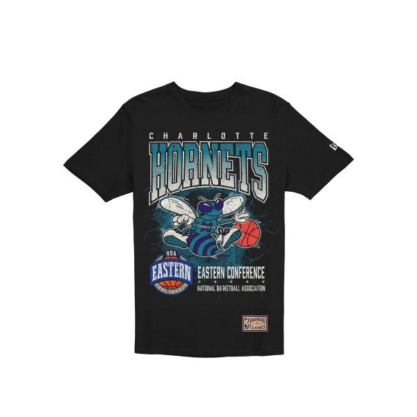 Charlotte Hornets 1988-2002 Hardwood Classics Black T-Shirt