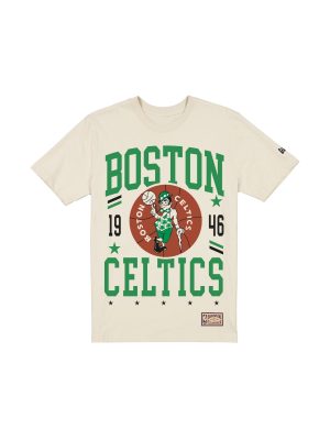 Boston Celtics 1968-1977 Hardwood Classics Chrome White T-Shirt