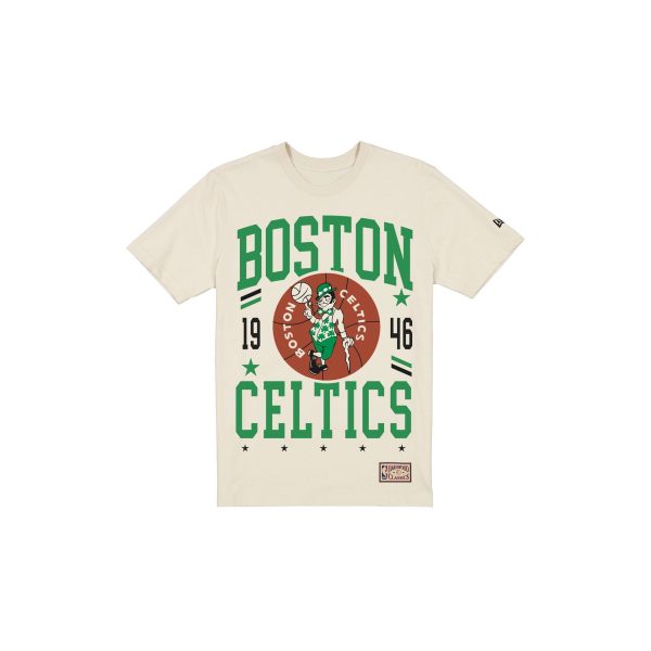 Boston Celtics 1968-1977 Hardwood Classics Chrome White T-Shirt
