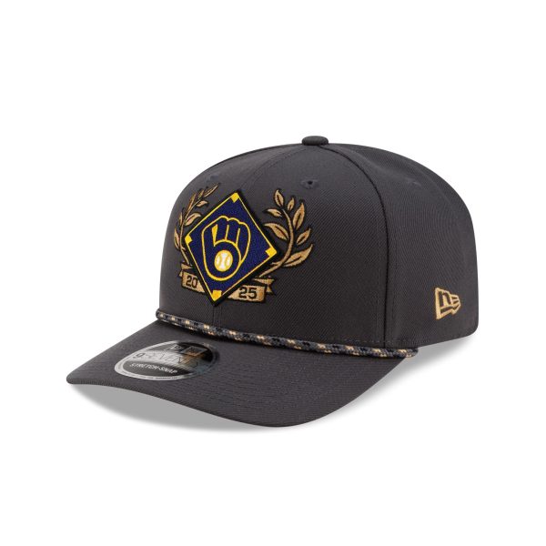 Milwaukee Brewers 2025 NLDS Locker Room 9SEVENTY Stretch-Snap Hat