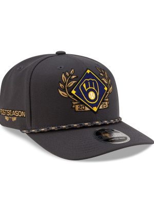 Milwaukee Brewers 2025 NLDS Locker Room 9SEVENTY Stretch-Snap Hat