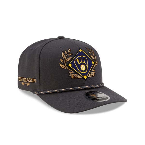 Milwaukee Brewers 2025 NLDS Locker Room 9SEVENTY Stretch-Snap Hat