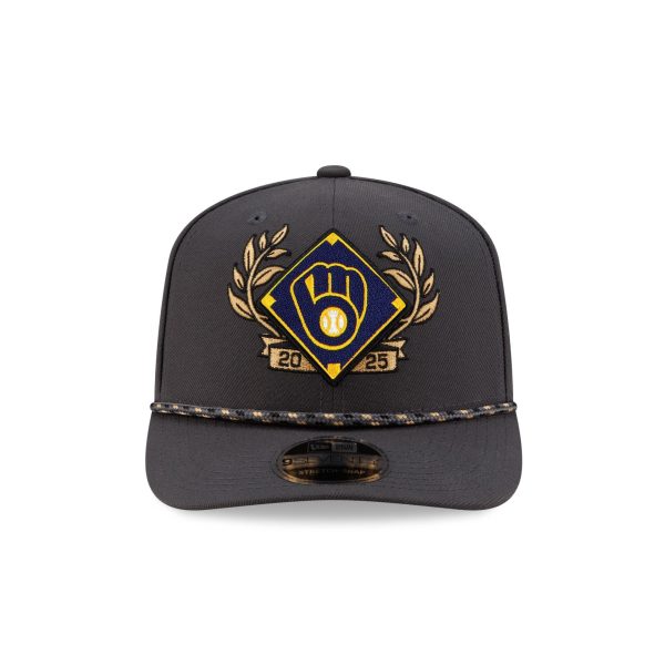 Milwaukee Brewers 2025 NLDS Locker Room 9SEVENTY Stretch-Snap Hat