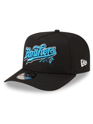 Born x Raised x Carolina Panthers Script Black 9FIFTY A-Frame Snapback Hat